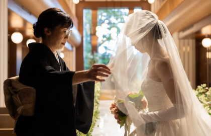 ヴァンヴェール×シュフズテーブルの会場を利用した感動のベールダウンシーン